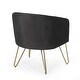 preview thumbnail 7 of 31, Grelton Modern Glam Velvet Club Chair with Hairpin Legs by Christopher Knight Home - 27.50" L x 24.50" W x 31.00" H