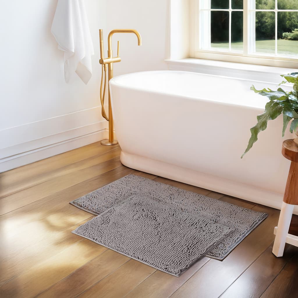 Becky Cameron 2-Pack Ultra Soft Chenille Bath Mats