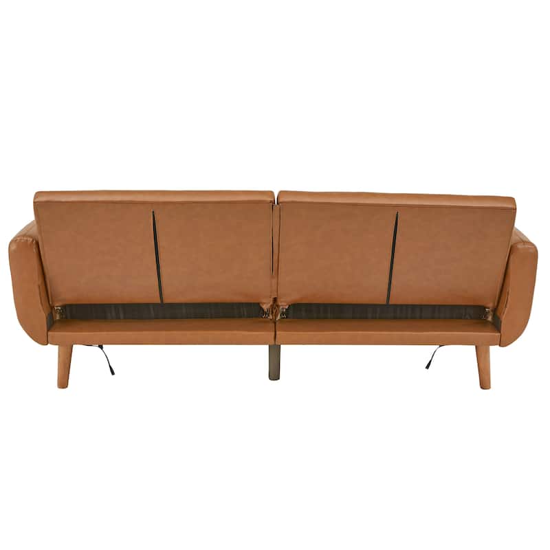 Sogndal Upholstered Convertible Split-Back Futon Sofa Bed with USB Charging Ports by iNSPIRE Q Modern