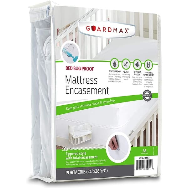 Guardmax Bed Bug Mattress Protector Crib And Portacrib Sizes On Sale Overstock 29485508 Portacrib