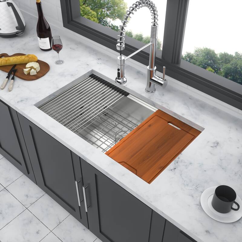 Undermount Workstation Kitchen Sink Single Bowl Sink