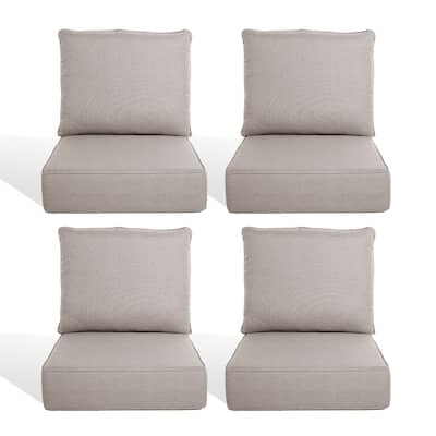Pocassy 22"x24"x6" Inch Thick Cushions Pillows Indoor Outdoor Cushion 4 Set