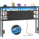 preview thumbnail 16 of 82, Headboards with Storage Shelves, Head Board with Power Outlet and LED Light for Bed Frame