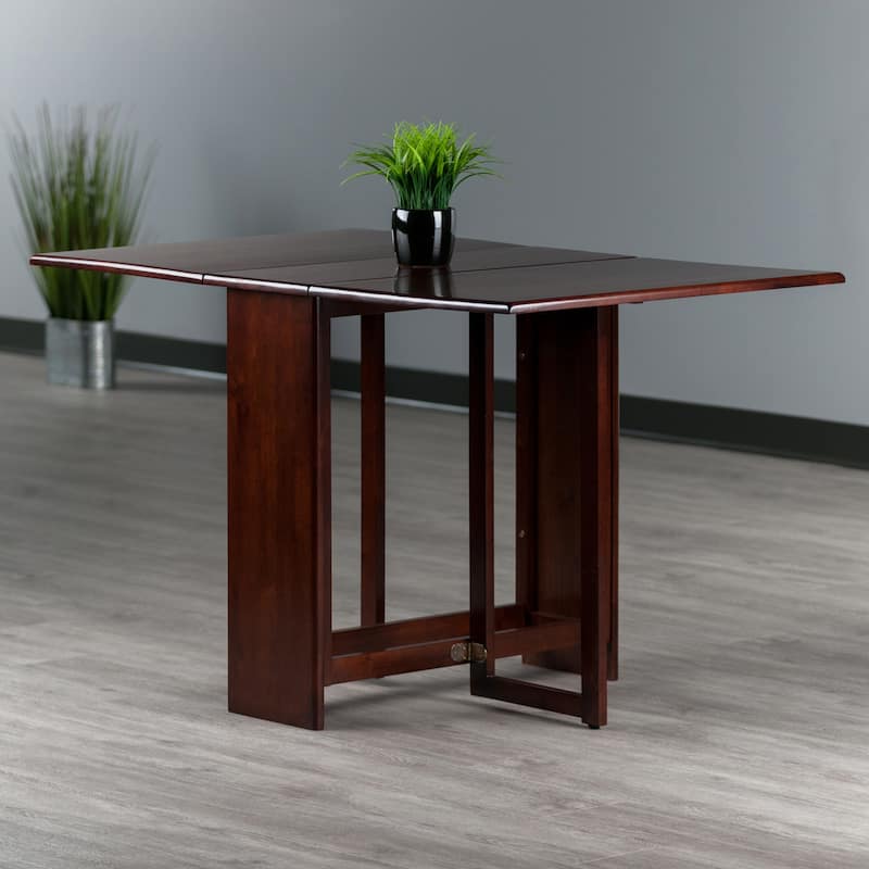 Double Drop Leaf Dining Table, Walnut - 47.24 x 29.92 x 29.53 inches