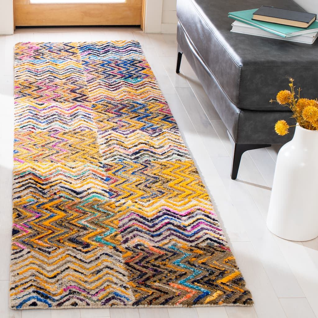 SAFAVIEH Handmade Nantucket Myriame Contemporary Cotton Rug