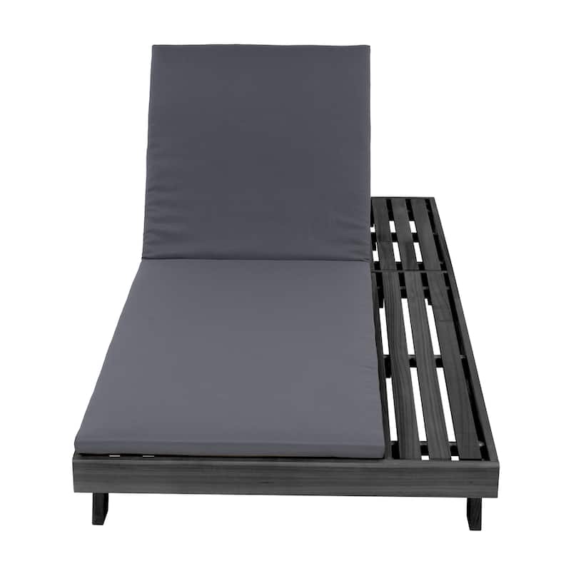 Christopher Knight Home - Molino Modern Outdoor Acacia Wood 4-Position Adjustable Chaise Lounge with Water-Resistant Cushion