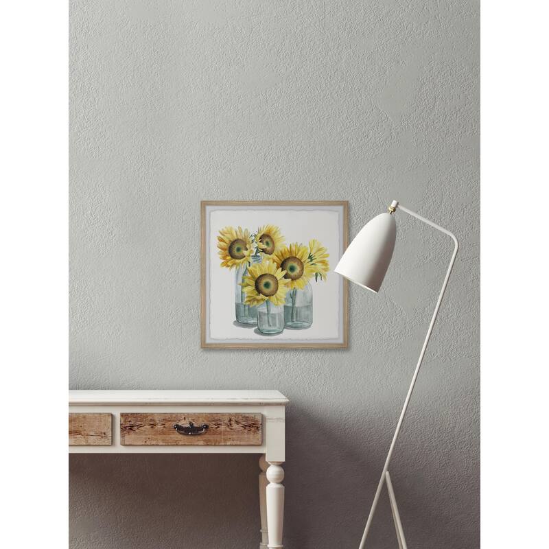 Yellow Blossoms Framed Wall Art, Floral Delight - A Blooming Accent for Your Living Space
