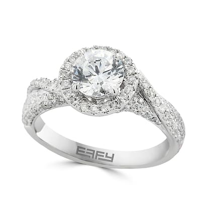 Effy Women's 18K White Gold Diamond Ring