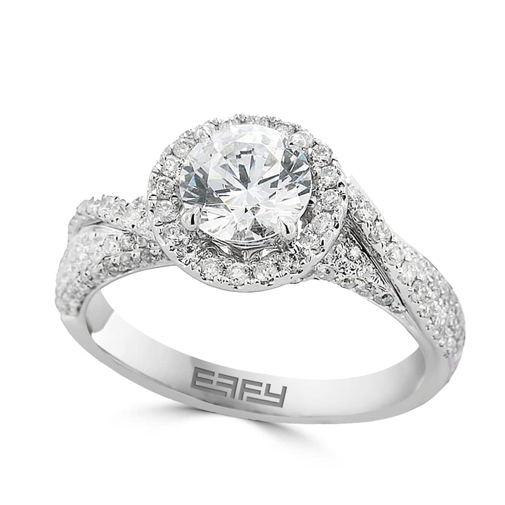 Effy Women's 18K White Gold Diamond Ring