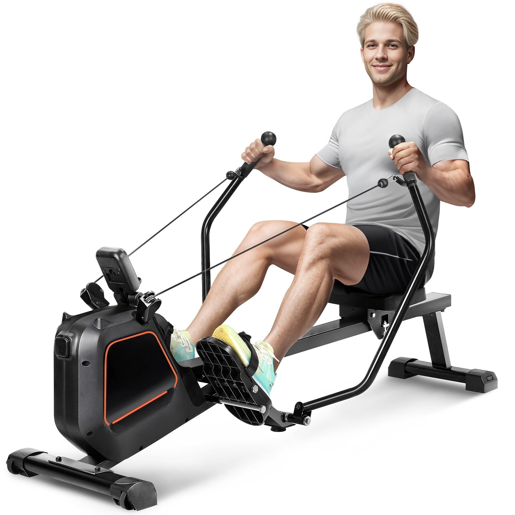 Rowing Machine,Magnetic Rower Machine for Home,14 Level Magnetic Resistance