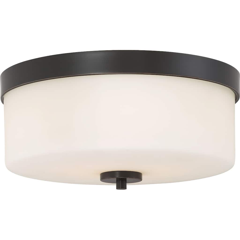 Nuvo Denver 2 Light Flush Mount - Mahogany Bronze