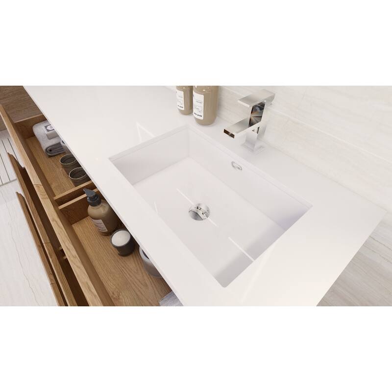 Aron 60'' Freestanding Vanity with Right Single Sink