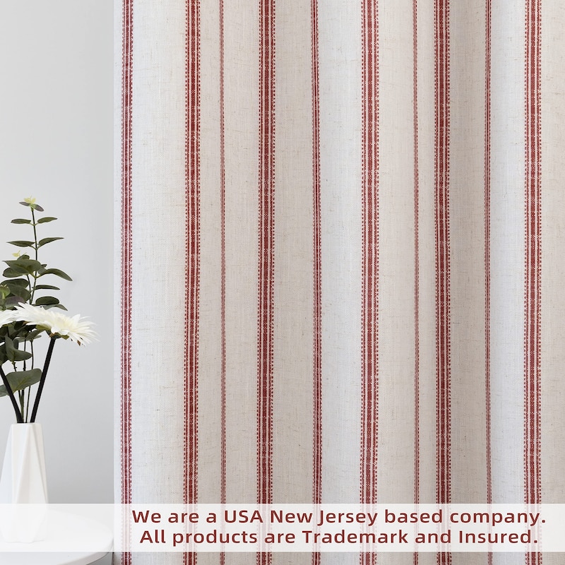 DriftAway Farmhouse Linen Blend Blackout Valance