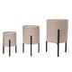 preview thumbnail 1 of 0, Transpac Metal White Everyday Planters Set of 3