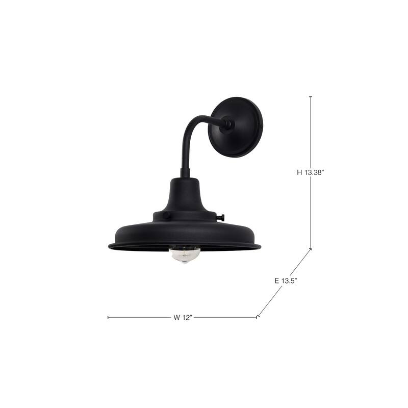 Morris Medium Outdoor Lantern Black Finish