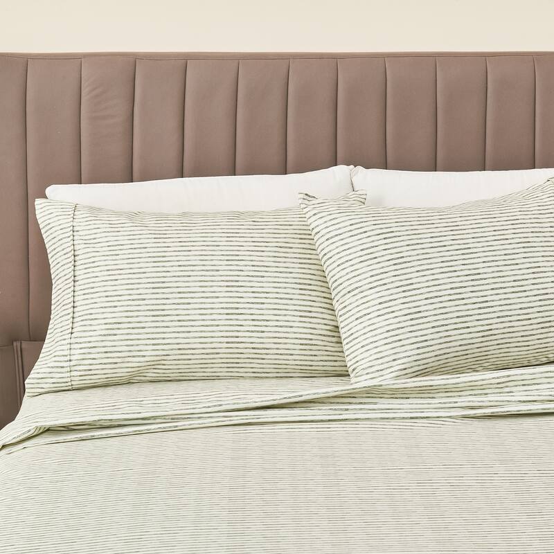 Linery & Co. Ultra-Soft Striped Brushed Microfiber Sheet Set