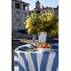 preview thumbnail 9 of 16, Couleur Nature St. Tropez Tablecloth - Blue Stripes - 59" x 59"
