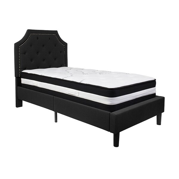 Shop Offex Brighton Twin Size Tufted Upholstered Platform ...