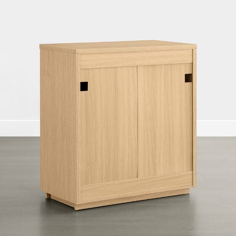 Spruce & Spring Modern Sideboard Buffet Cabinet with Wave Design