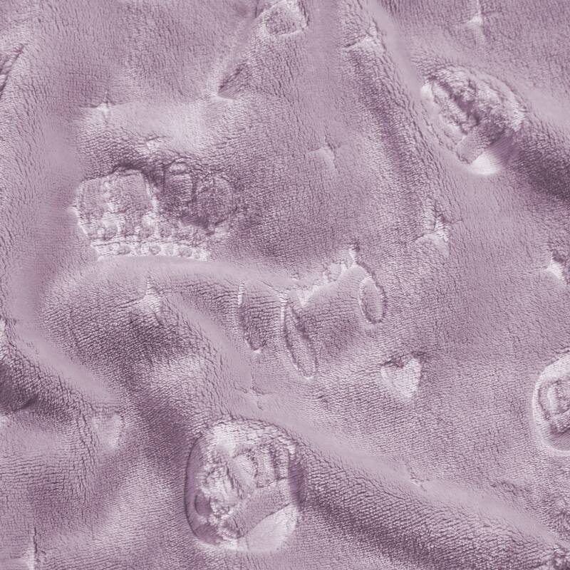 Juicy Couture 60"x70" Embossed Plush Throw Blankets