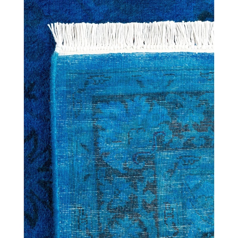 Fine Vibrance, One-of-a-Kind Hand-Knotted Area Rug - Blue, 3' 2" x 5' 1" - 3' 2" x 5' 1"