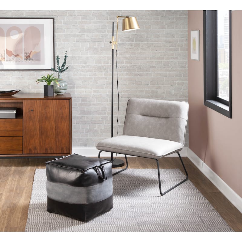 Carbon Loft Kerby Industrial Faux Leather Accent Chair