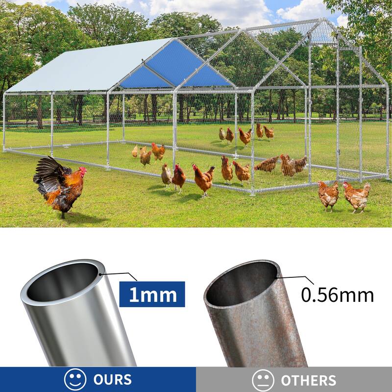Moasis Outdoor Steel Chicken Run with Lid
