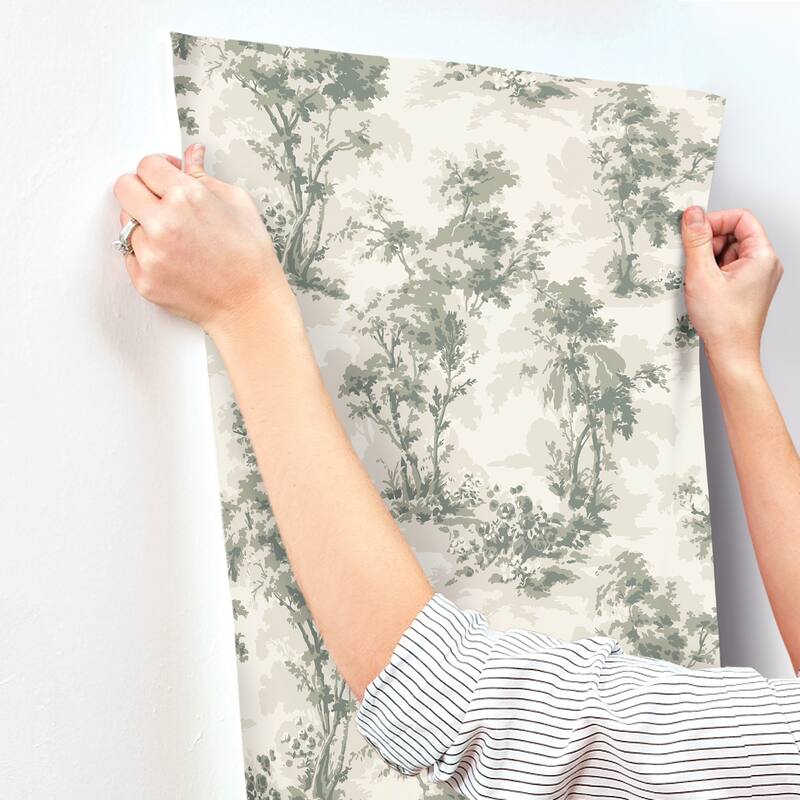 Chris Loves Julia x A-Street Prints Sainsbury Sage Forest Wallpaper
