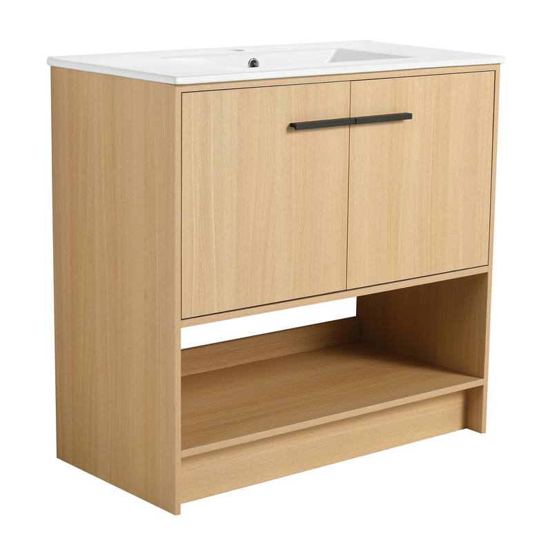 36" Bathroom Vanity with Ceramic Sink
