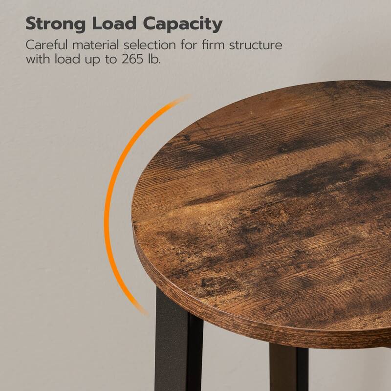 Bar Stools Set of 2, Counter Height Bar Stools, 24.8" Bar Stools for Kitchen Island, Industrial Kitchen Bar Chairs