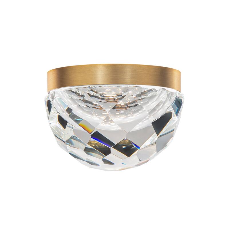 Cascade 6in LED Flush Mount 3500K - Aged Brass