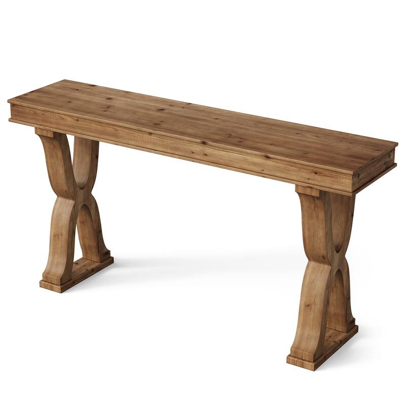 Solid Wood Console Table, Entryway Table, Long Sofa Side Hallway Foyer Table for Living Room