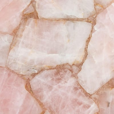 Rose Quartz Design Decorative Heat Tolerant Ceramic Stone Trivet 7.9" Square Protective Cork Backing, Easily Wipes Clean