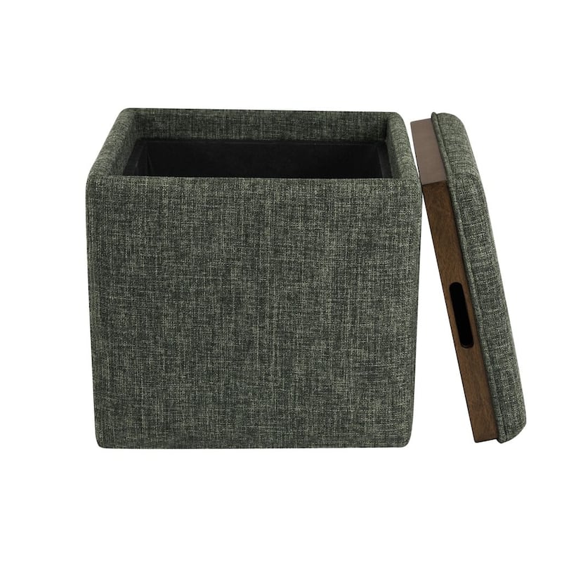 HomePop Storage Ottoman with Tray Top