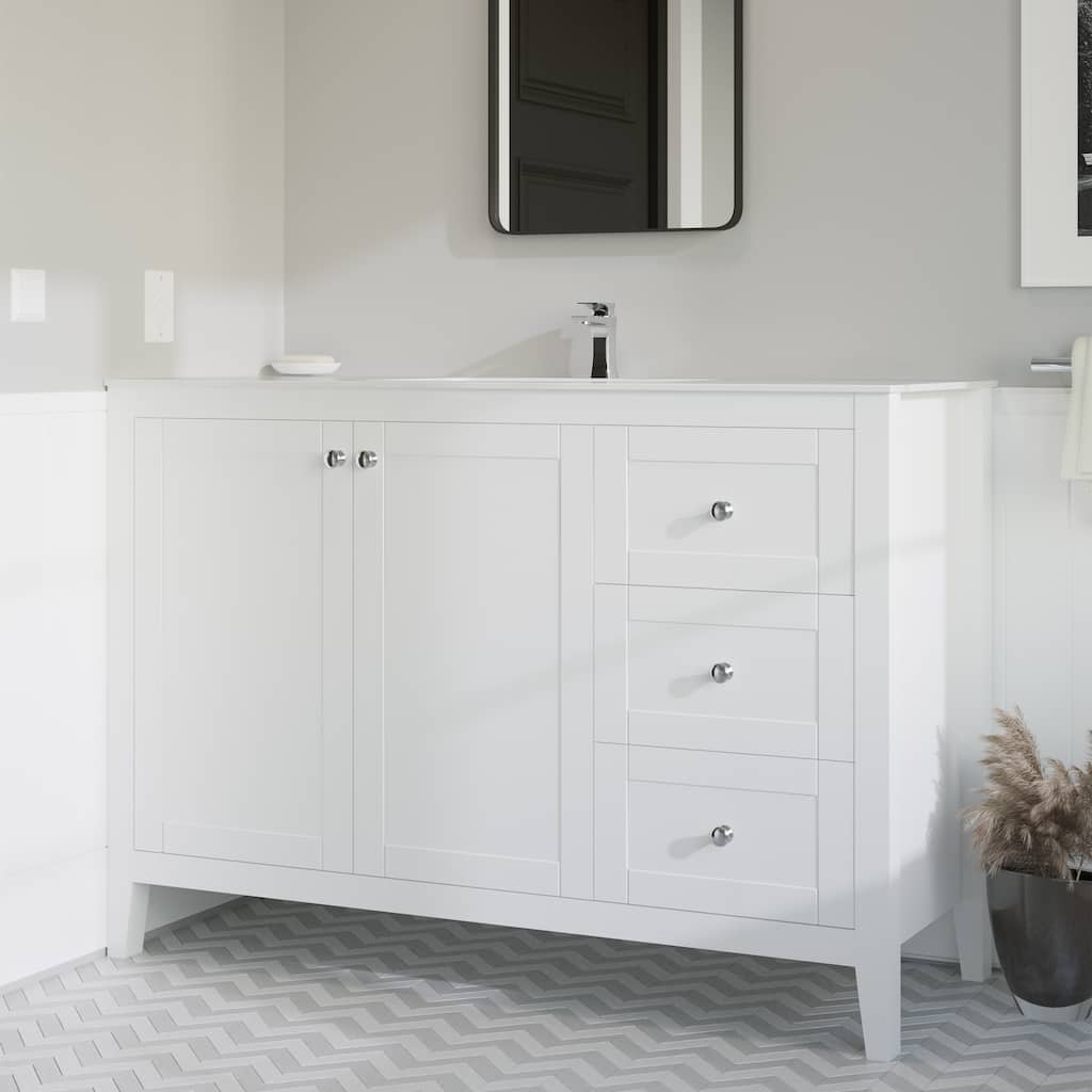 Swiss Madison Cannes 48" Single, Two Doors, Three Drawers, Bathroom Vanity