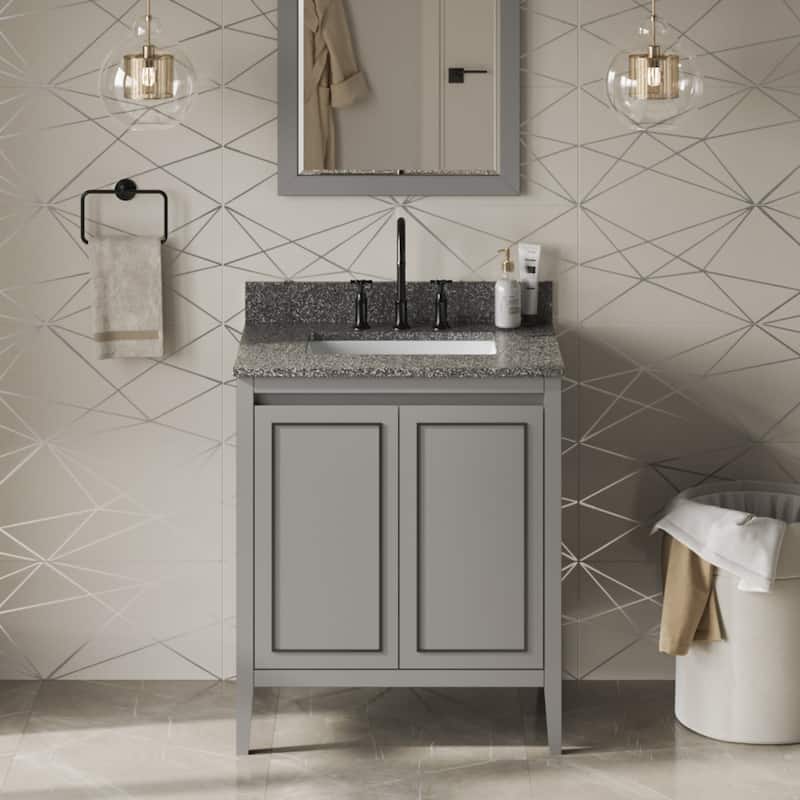 Jeffrey Alexander VKITPER30R-MARBLE Percival II 30" Free Standing - Grey / Boulder - Steel Finish
