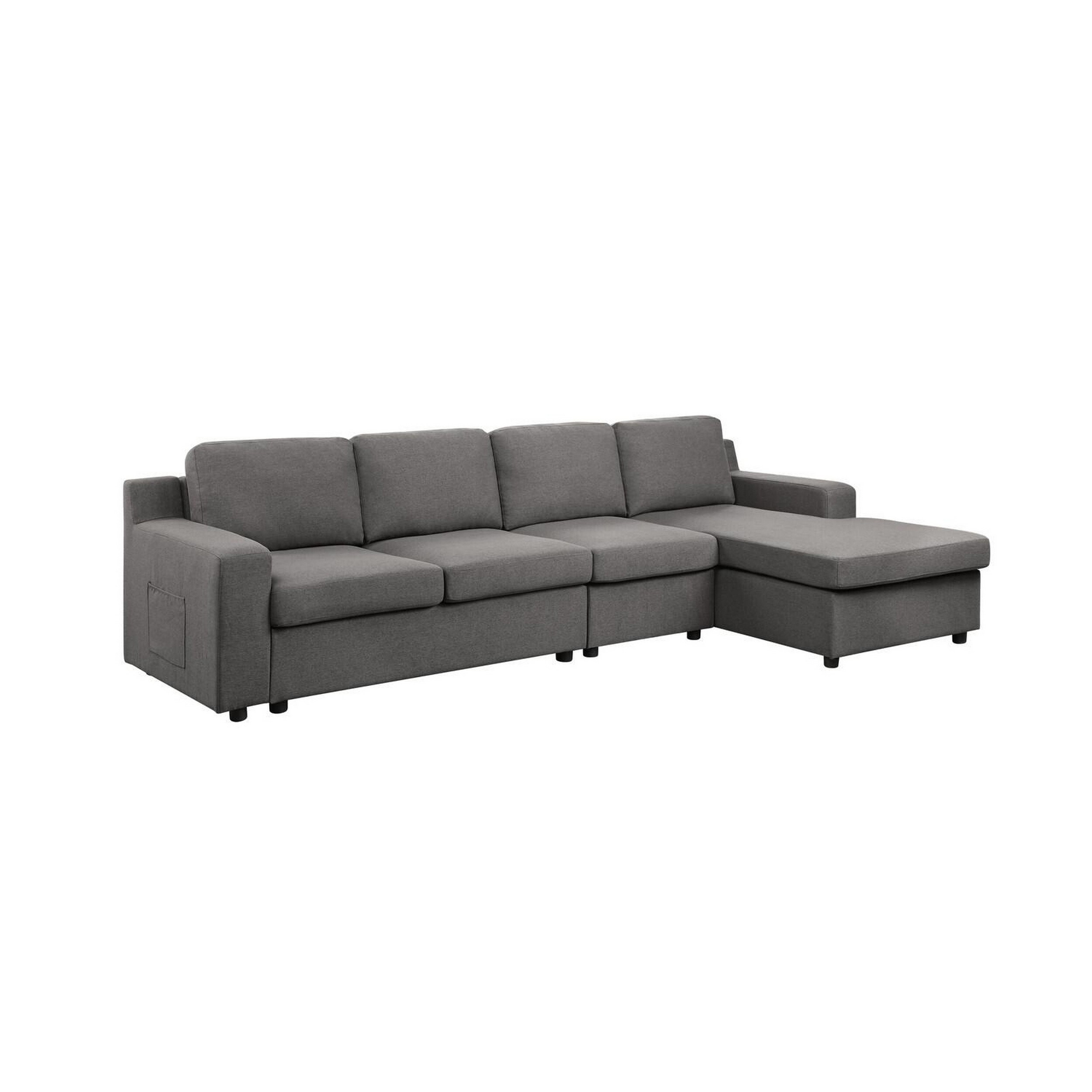 Cas 119 Inch Seater L Shape Sectional Sofa with Right Arm Chaise