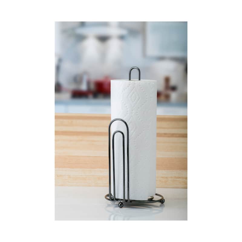Kitchen Details Paper Towel Holder in Onyx - 6"Rd x 13"