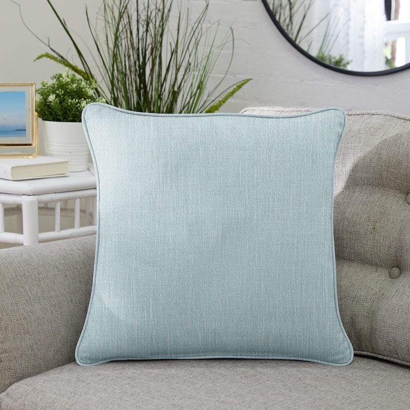 Sorra Home Indoor Corded Pillow Single - Light blue - 18 in H x 18 in W x 6 in D