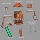 preview thumbnail 11 of 17, Backyard Discovery Skyfort II Cedar Wood Swing Set, Slide, Clubhouse