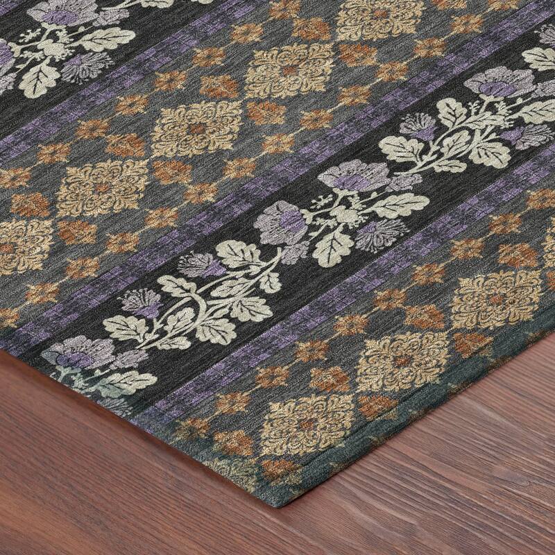 Machine Washable Indoor/ Outdoor Stripe Sochi Chantille Rug