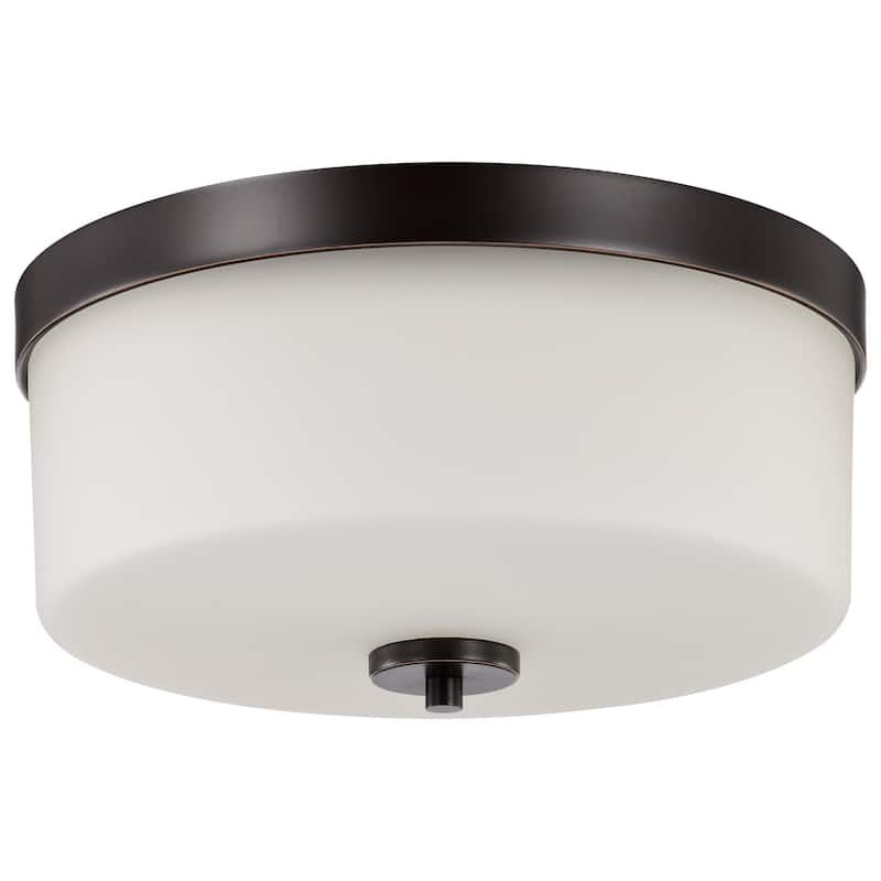 Nuvo Denver 2 Light Flush Mount - Mahogany Bronze