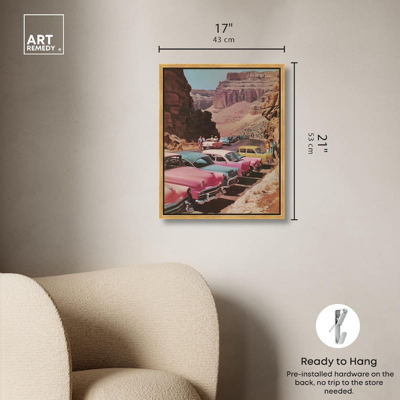 Vintage Canyon Visit Canvas by Art Remedy