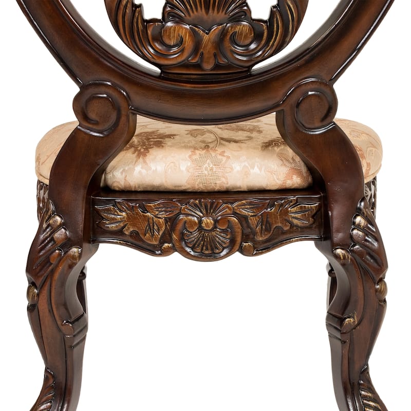 Abiba Traditional Brown Fabric Padded Side Chairs by Furniture of America (Set of 2)