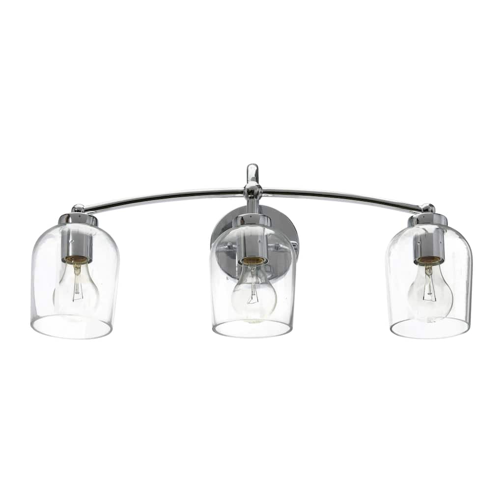 Robert Stevenson Lighting Adrian - Metal and Clear Glass Vanity Light