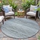 preview thumbnail 64 of 118, Machine Washable Indoor/Outdoor Modern Dotty Links Chantille Rug Teal - 8' x 8'