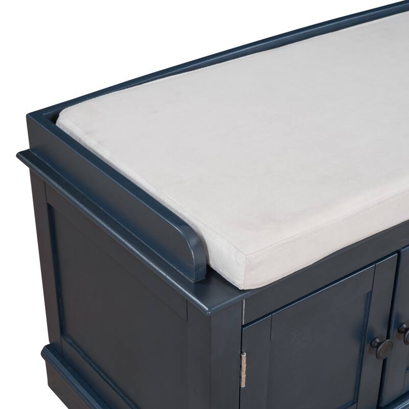 Large Capacity Shoe Storage Benches with Multiple Compartments