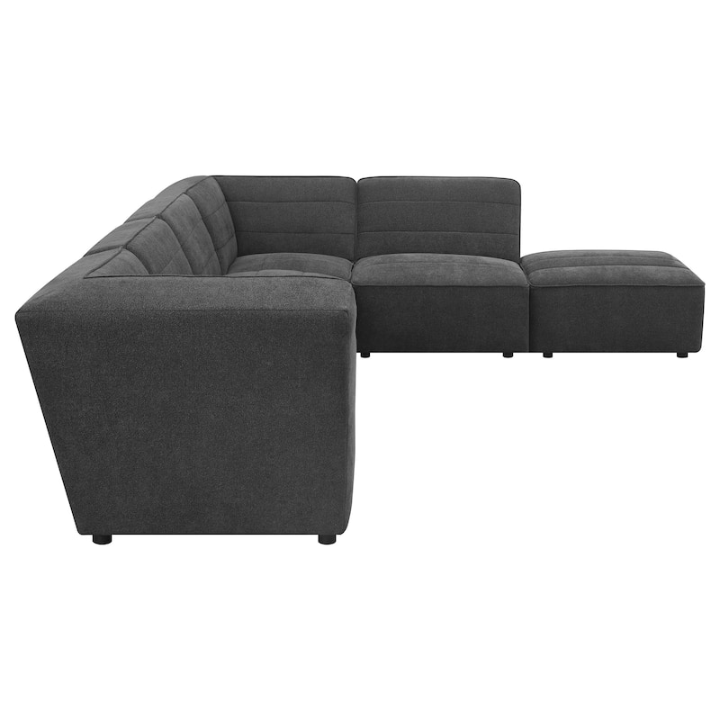 Ortega Dark Charcoal Upholstered Armless Chair
