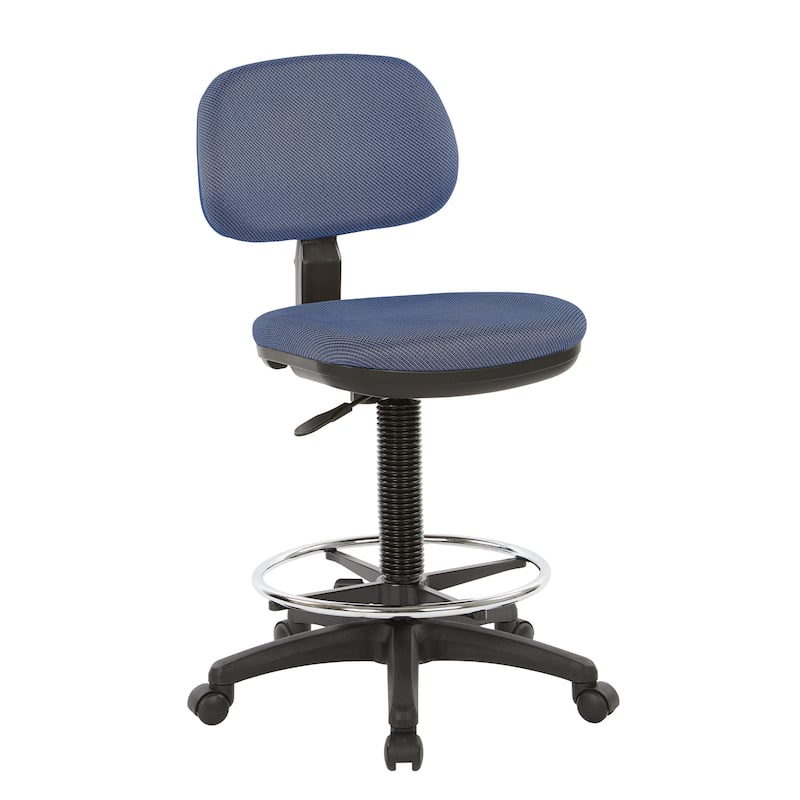 Sculptured Seat and Back Drafting Chair - blue galaxy