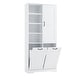 preview thumbnail 50 of 75, GDFStudio - Elijah Tall Bathroom Cabinet with Tilt-Out Laundry Hampers and Adjustable Shelves